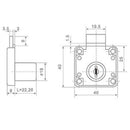 22mm Drawer Cam Lock with 2 Keys For Cabinet Office Wardrobe Cupboard