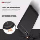Carbon Fiber Soft TPU Protective Cover Phone Case for OPPO A3 Series Black A