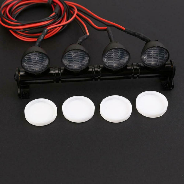 4LED White Lights Round Lampshade for 1/10 Axial Climbing Car Crawler Part