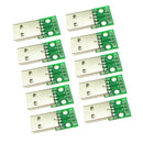 10pcs Micro USB 2.0 Male Head Socket To DIP 2.54mm Pin 4P Adapter Board
