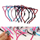 Women Girls Led Flashing Cute Pointed Cat Ears Hair Hoop Glowing String Lig E2Y4