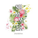 summer flower iron on patches heat transfer pyrography for diy clothing decor JR