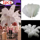 1Pcs DIY White Natural Ostrich Feathers Decoration Wedding Party Decor New R4S7