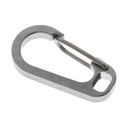 3 Pieces Durable Strong Titanium Alloy Carabiner Clip D-Ring for Outdoor Camping
