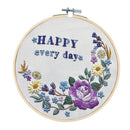 Flower Embroidery Kit, Pre-printed Chinese Traditional Full Set of Cross Stitch