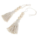 2Pcs Tassle Farmhouse Beads Natural Wood Bead Garland Rustic Wedding Ornament Gw
