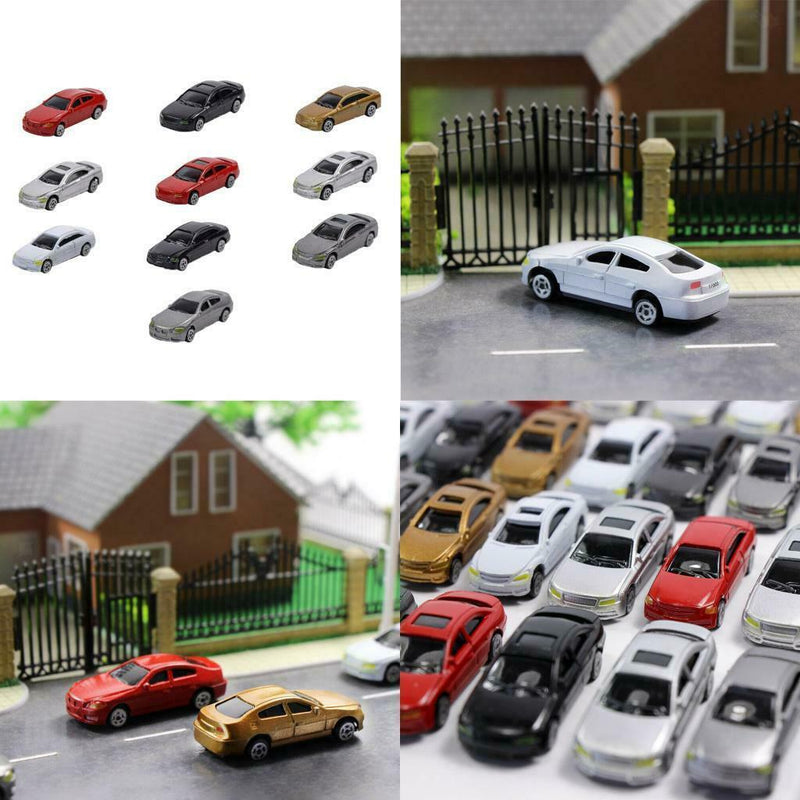 30Pcs HO Gauge Vehicle Car 1/87 Mini Street Parking Train Sand Table Diorama