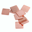 10 pcs 15mmx15mm 1.0mm Heatsink Copper Shim Thermal Pads for Laptop A
