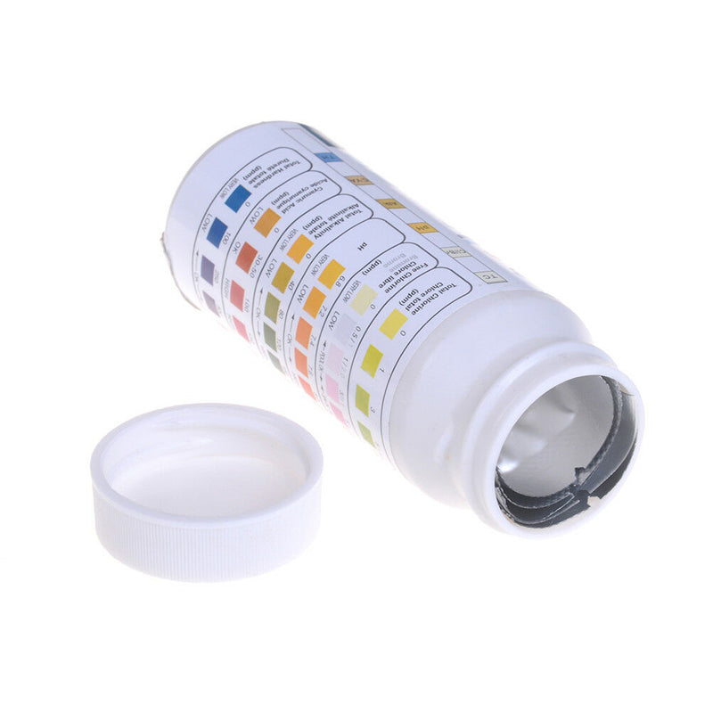 6 in1 swimming pool PH chlorine spa bromine acid test strip cyanuric alkalini Fh