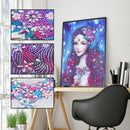 5D DIY Special Shaped Diamond Painting Girl Embroidery Craft Kit Home Decor