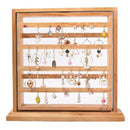 Earrings & Jewelry Organizer Stand Holder Display Rotating Natural Wood for