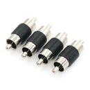 4pcs Straight AV RCA Male to Male Audio Video Connector Couplers Adapter A.AU