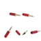 5Pcs 3.5mm 1/8" Male Jack Mini Red Audio Plug Male Stereo Adaptor DIY Soldering