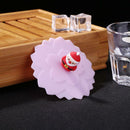 Silicone Cup Cover Transparent Heat-resistant Dustproof (Santa Claus) A