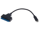 USB3.1 Type C to SATA III 22Pin for SSD Hard Drive Adapter for 2.5" HDD SSD