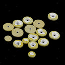 16p Flute Pads Woodwind Repair Replacement Music Instrument Accessory Yellow
