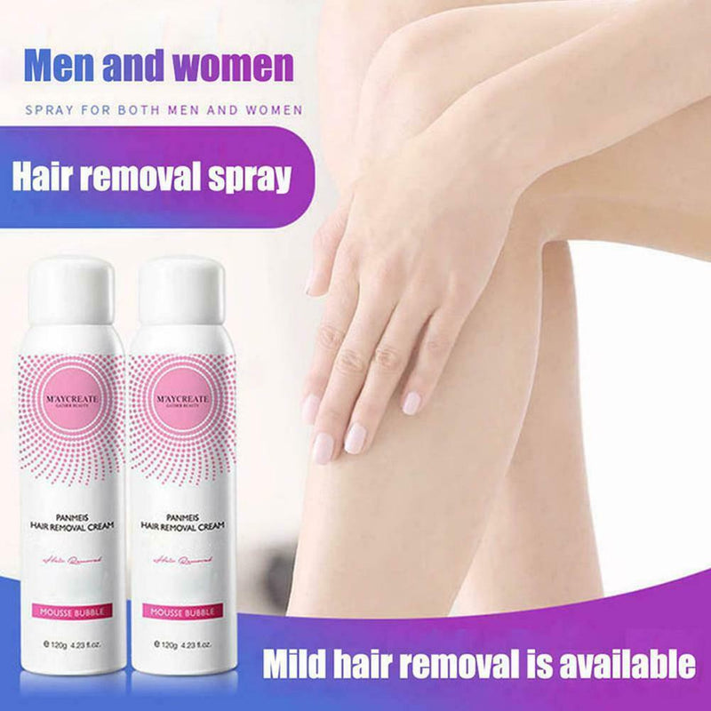 Natural & Painless Hair Remover Mousse Spray 120ml Unisex
