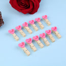 12pcs cute mini love heart wooden clothe photo paper peg clothespin clip â„–#