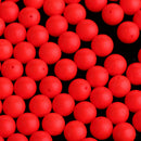 100pcs Fishing Floating Bobbers Drift Ball EVA Foam Indicator 8.3mm Red