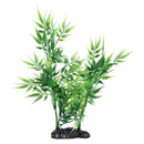 Green Bamboo Leaves Shaped Decorative Artificial Grass for Aquarium Fish Ta
