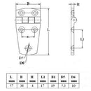 Marine Hinges,Marine Grade Boat Short Side Hinges,Table Hinge,All 316 Stain E6F5