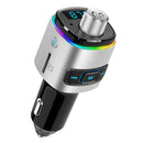 Car Bluetooth FM Transmitter TF Card Dual USB Adapter MP3 Player Noise Reduction