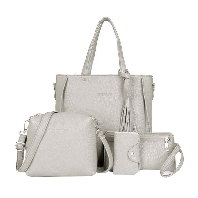 2x Four Set Leather Handbag Cross Body Crossbody Shoulder Tote Bag for Miss