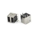 2pcs/lot USB A Type Female Socket Connector 2 to1 Data Connection Interface BX