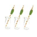 10X Cactus paper DIY straw Summer Party Decor Hawaiian Party orange