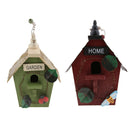 2 Pieces Wood Bird House, Retro Country Cottages Bird House, Woodland Cabin