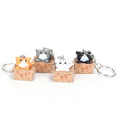 4Pcs Cats Keyring Cartoon Cat Key Chain Car Key Ring Pendant Bag Purse Gifts FT