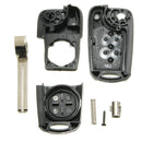 3 Buttons Flip Remote Key Shell for Kia Car Key Case Cover Replace Black Durable
