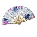 Chinese Peony Printing Fabric Cloth Bamboo Hand Foldable Fan