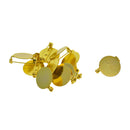 10Pcs Brooch Pin Back Base 20mm Round Cabochon Setting Tray with Safety Pins