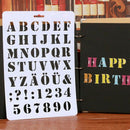 Lettering StencilsÃ¯Â¼Å’Letter and Number StencilÃ¯Â¼Å’Painting Paper Craft Alphabet an N6