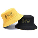 Double-sided Casual Finger Gesture Ok Bucket Hat Women Summer Fold Two Sided OZ
