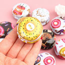 1X Donuts Tin Box Diy Candle Jar Balm Round Empty Iron Box Lipstick StorageS Hn