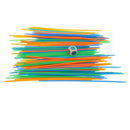 100 Pieces Plastic Classic Colored Pickup Sticks Game Party Favors Kids Children