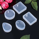 20pc pendant drop round square oval mirror epoxy mold with key ring diy keySEAU
