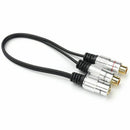 3.5mm (1/8 inch) Stereo Jack Female to 2 Dual RCA Female Jack Stereo Audio