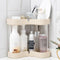 Double Layers Corner Storage Rack Bathroom L Shape Cosmetic Storage Shelf K