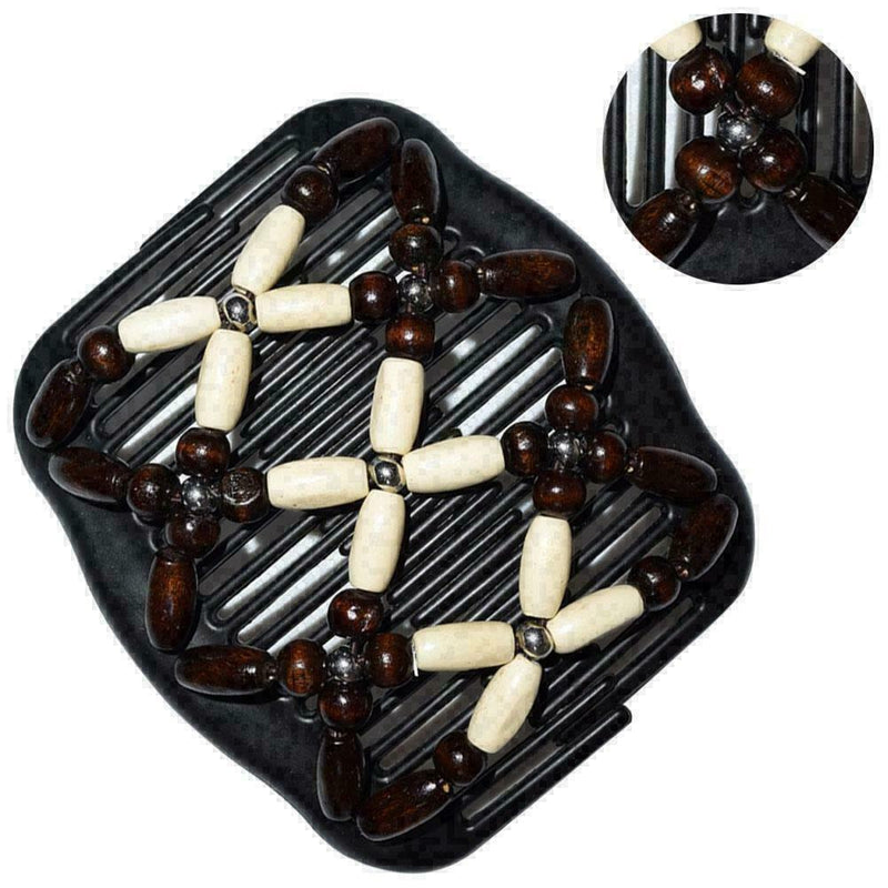 Handmade Magic Beads Double Hair Comb Stretchy Hair Combs Clips Elasticity W1R3