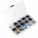 Set of 500 Pcs 4-8mm Black Natural Lava Stone 7 Colors Chakra Beads Loose B