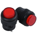 2 Pcs 4 Terminals Red LED Lamp Momentary Push Button Switch DC 3V F7C3