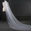 3 Meter Long Trailing Single-layer lace trimming Bridal Wedding With Comb JVJ