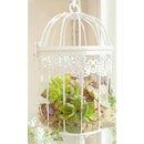 3pcs Creative Bird Cage Shaped Flower Stand,Wrought Iron Flower Basket Balcony