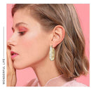 Double Fair Delicate Feather & Leaf Shaped Earrings For Women U4J4