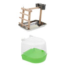 1xParakeet Conure Cockatiel Small Birds Perch And Bird Bath Box For Birds