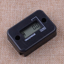 Waterproof Black Digital Tachometer Hour Meter Gauge LCD fr 4 Stroke Gas Engine