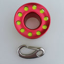 Alloy Scuba Diving Finger Reel Spool with Bolt Snap&10m Fiber Line red
